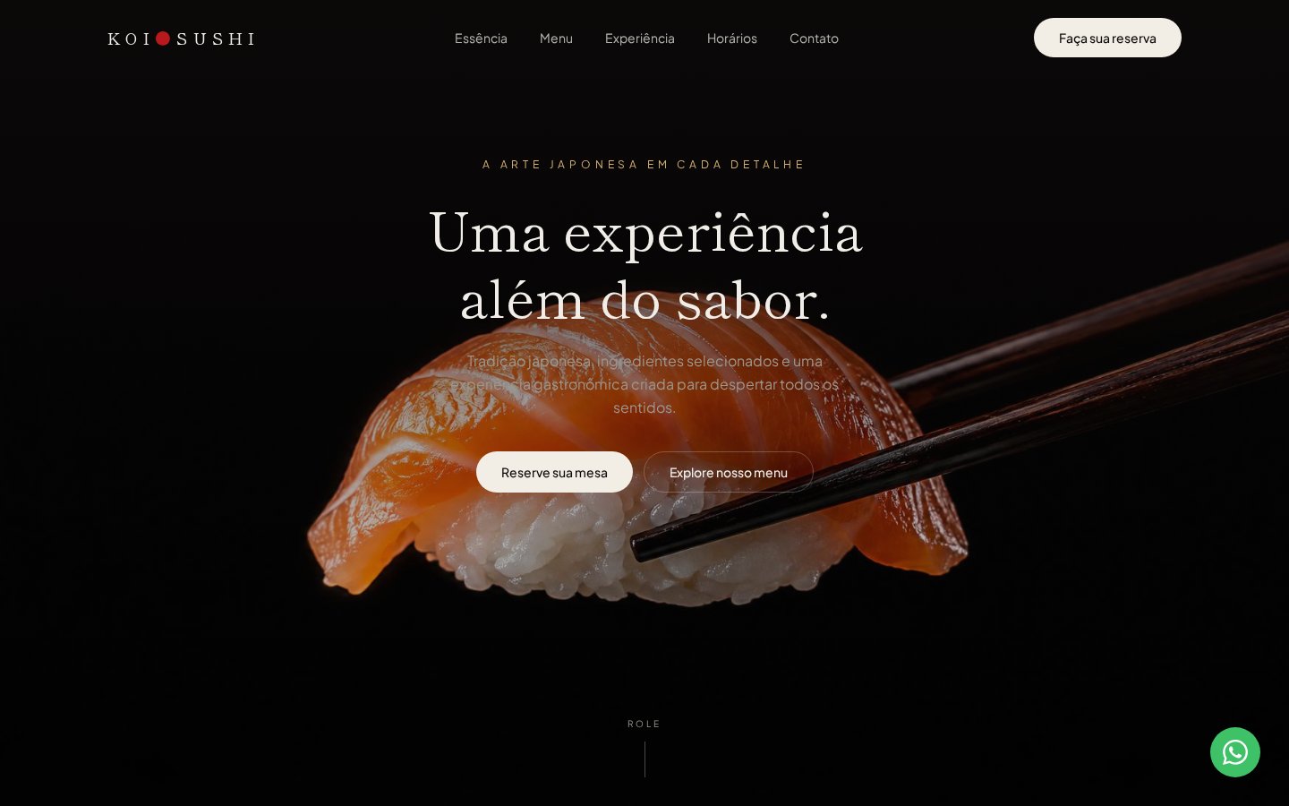 Prévia do projeto Koi Sushi